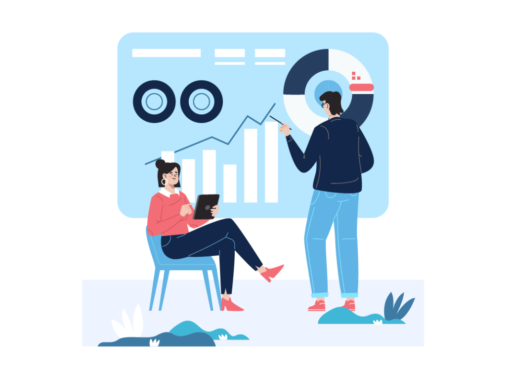 Engagement and growth analytics concept used by the best content marketing agency to measure success