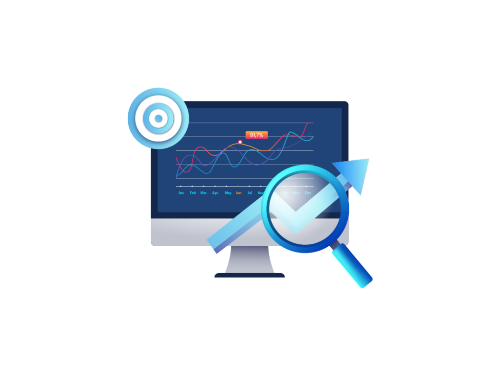 On-page optimization concept illustrating the best practices of social media marketing for higher engagement and visibility